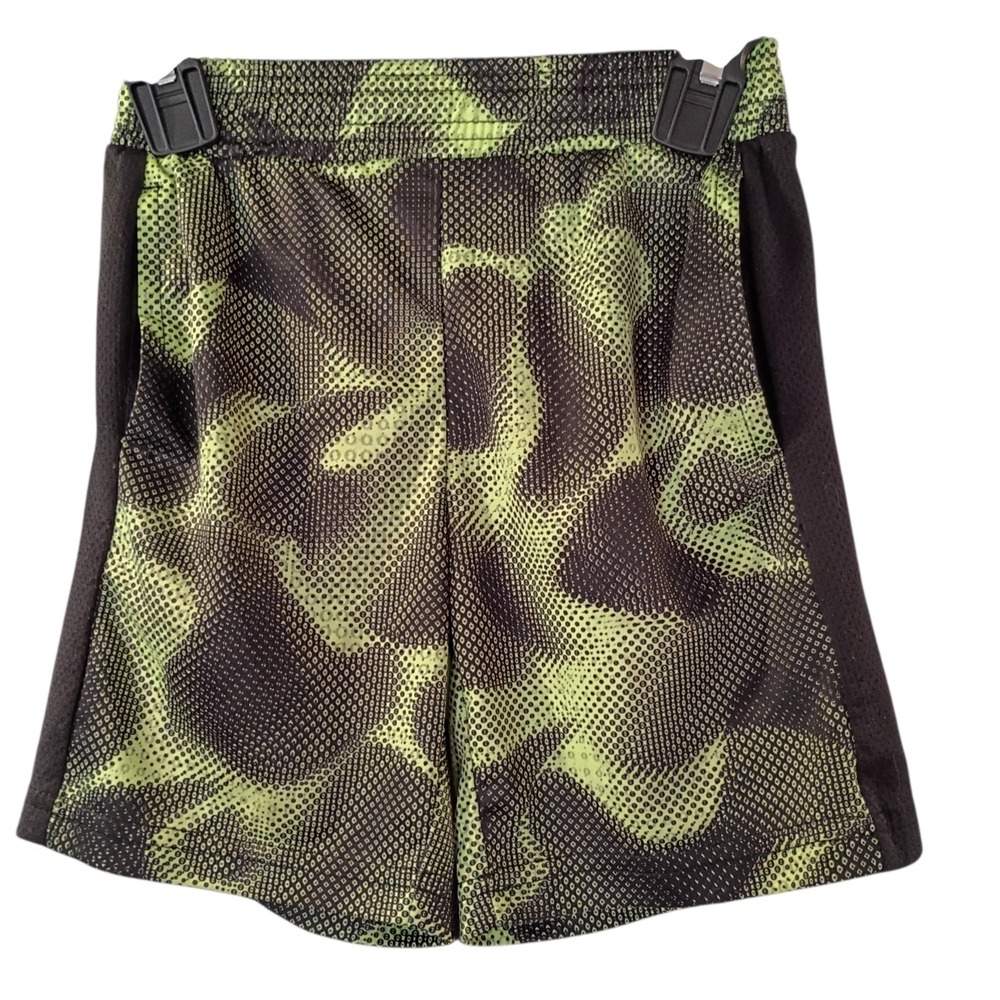 Althetic Green Soccer Basketball Gym Shorts Boys Youth XS (4-5) Stretchy EUC‎